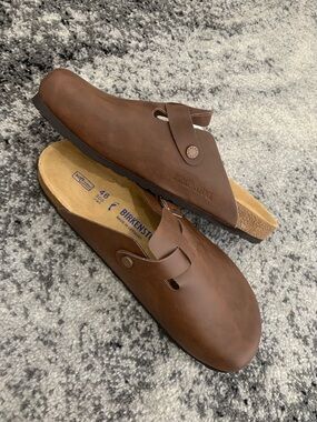 Birkenstock Boston Clogs 46 Men’s Size 12 Brown Soft Footbed